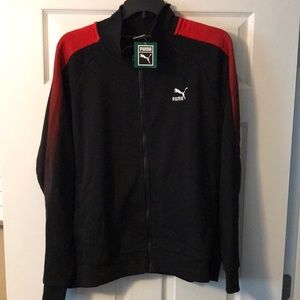 Puma Track Jacket Black/Red - Brand New/Smoke Free